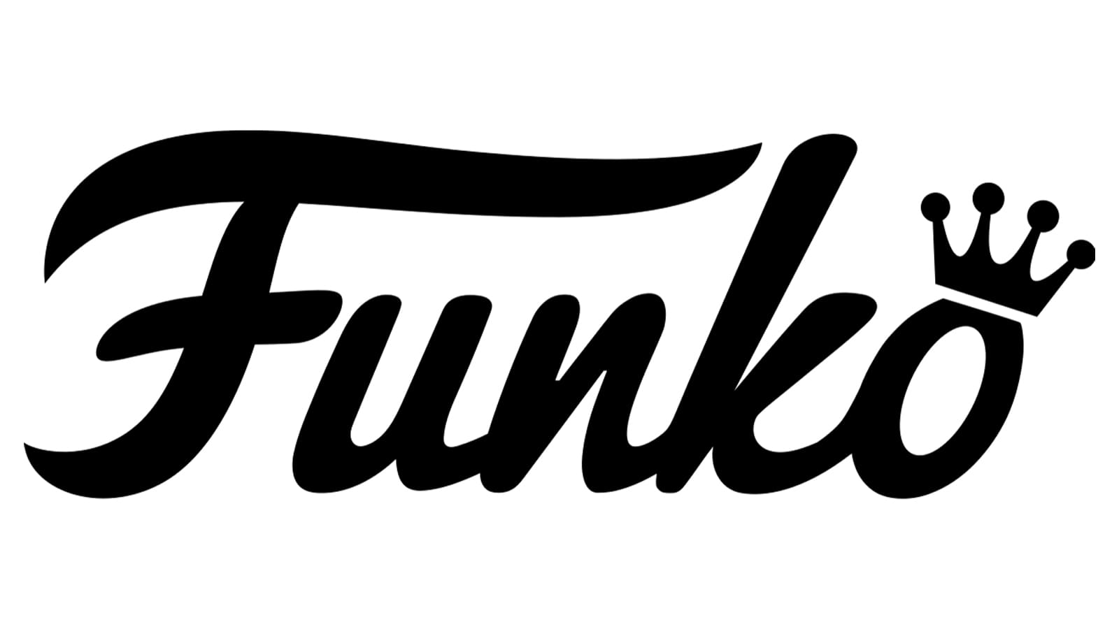 Funko logo with a crown on a white background